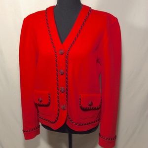 Peggy Martin Cherry Red Blouse